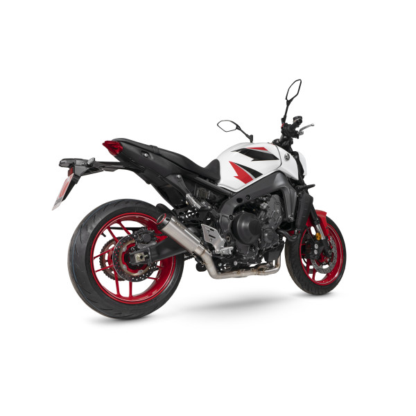 Scorpion Exhaust Yamaha MT-09 2021 - 2023 Red Power Full System Brushed Stainless Steel Sleeve